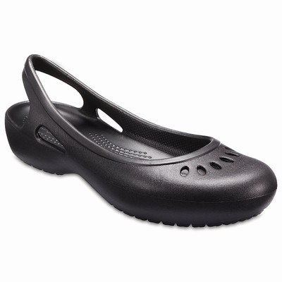 Crocs Bayan Flats | Crocs Kadee Slingback - Siyah, Boyut 36-44